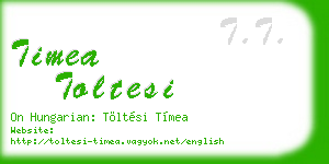 timea toltesi business card